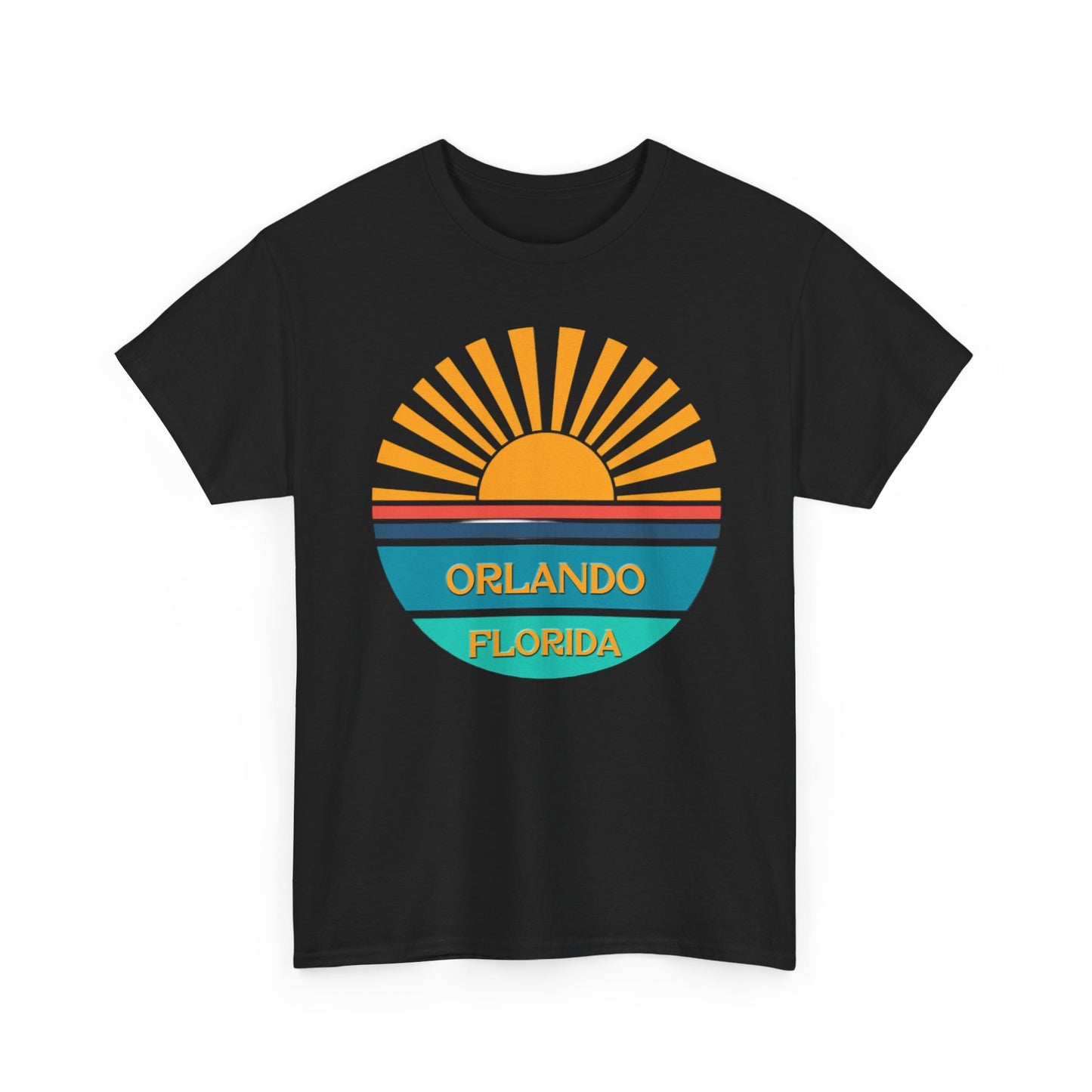Orlando Florida Sunset T-Shirt – Retro Sunburst Vacation Tee