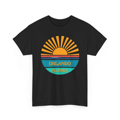 Orlando Florida Sunset T-Shirt – Retro Sunburst Vacation Tee