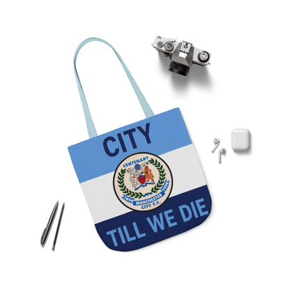 City Till We Die Canvas Tote Bag — Football Fan Flag Tote