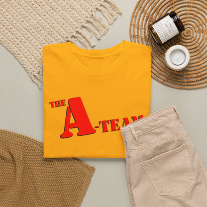 A-Team Graphic Tee — Retro Red Logo Vintage Crew T-Shirt
