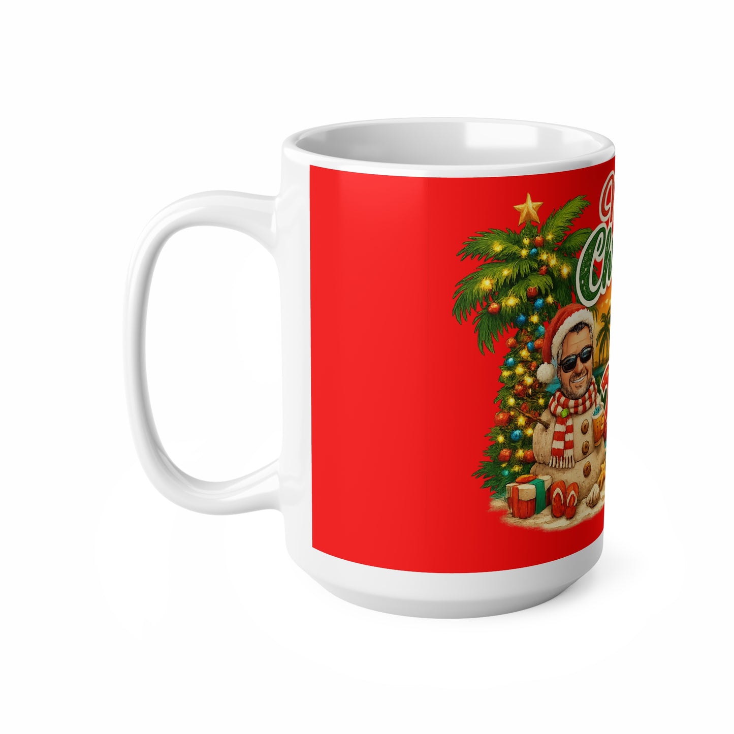 Christmas Beach Mug — "Merry Christmas 2026" Holiday Coffee Cup