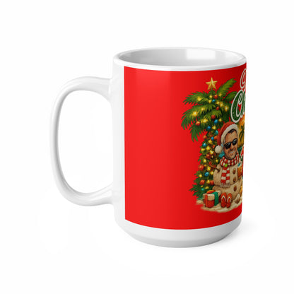 Christmas Beach Mug — "Merry Christmas 2026" Holiday Coffee Cup