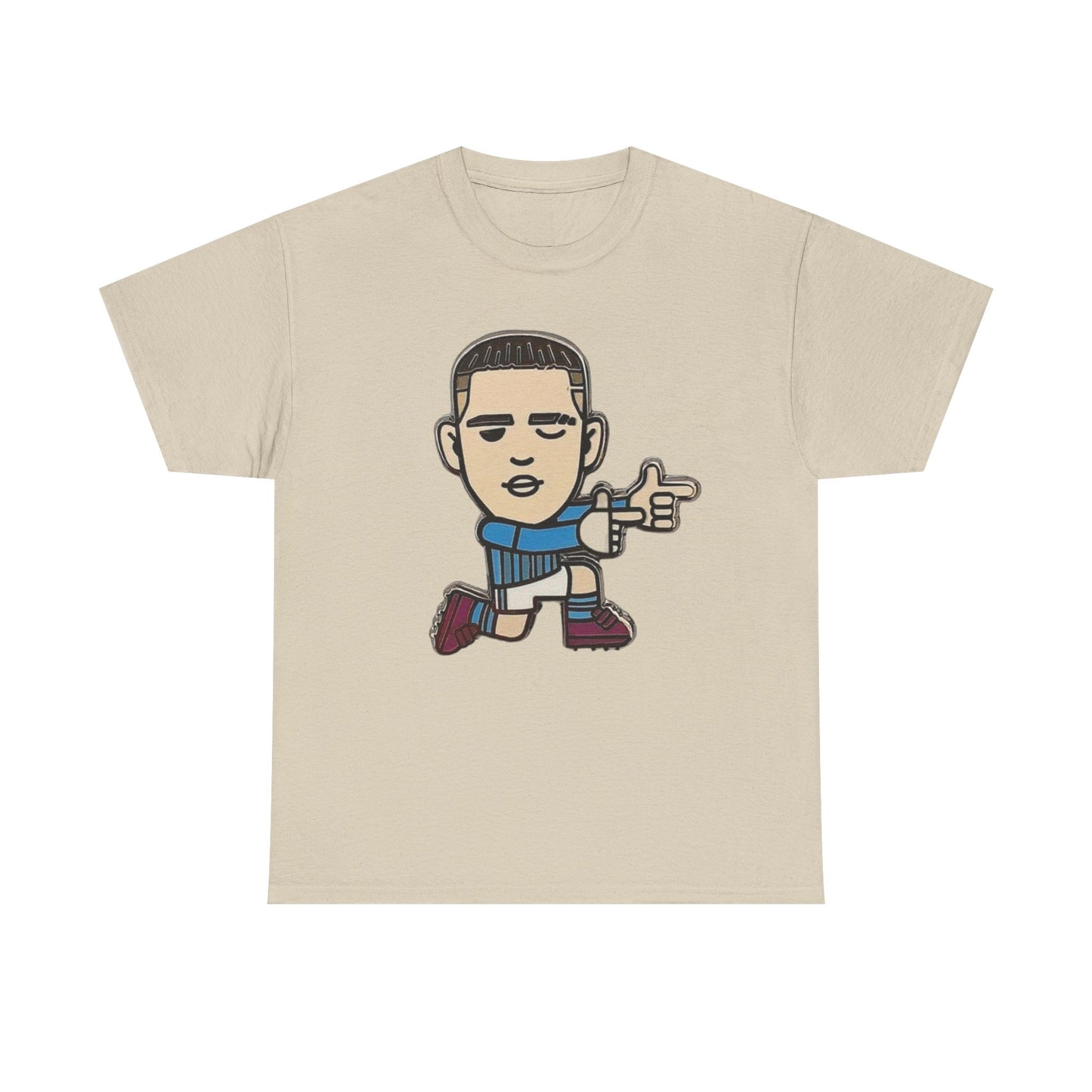 Phil Foden Cartoon Dance Pose Tee - Funky Character Graphic T-Shirt