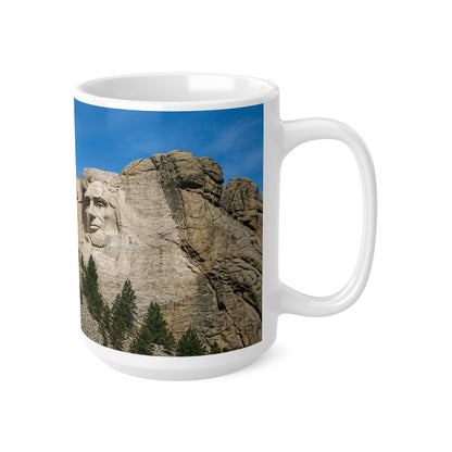 Mount Rushmore Photo Mug — Scenic Presidential Landmark Ceramic Coffee Cup (11oz, 15oz)