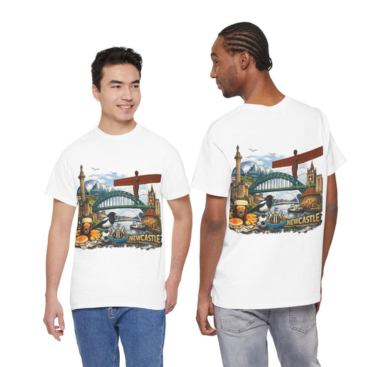 Newcastle Upon Tyne Landmark Tee — Vintage Cityscape T-Shirt