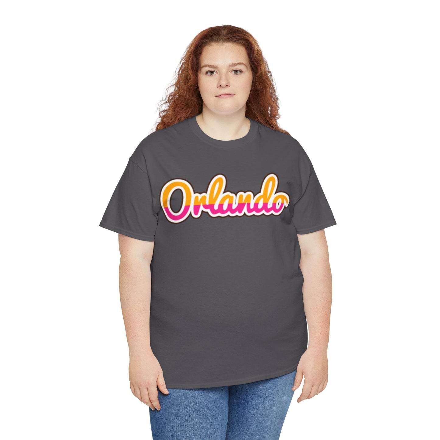 Orlando Retro Script Tee — Vintage Sunset City Souvenir Shirt