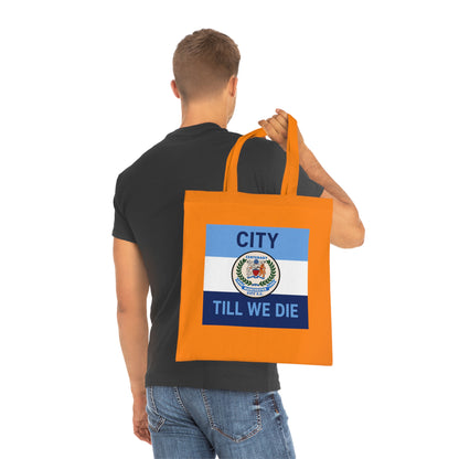 City Till We Die Cotton Tote - Football Fan Flag Tote Bag