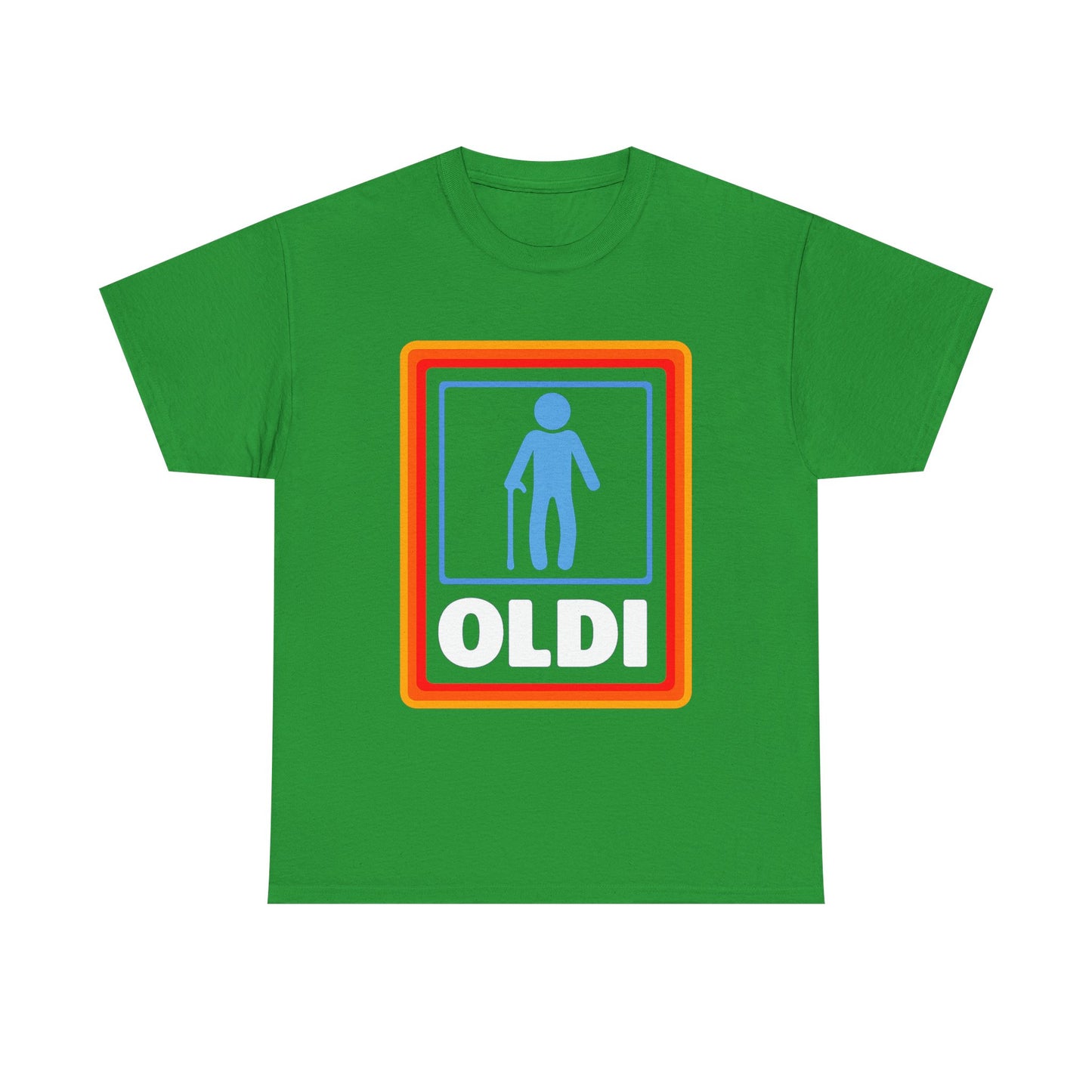 Oldi Retro Logo Tee — Funny Elderly Humour T-Shirt