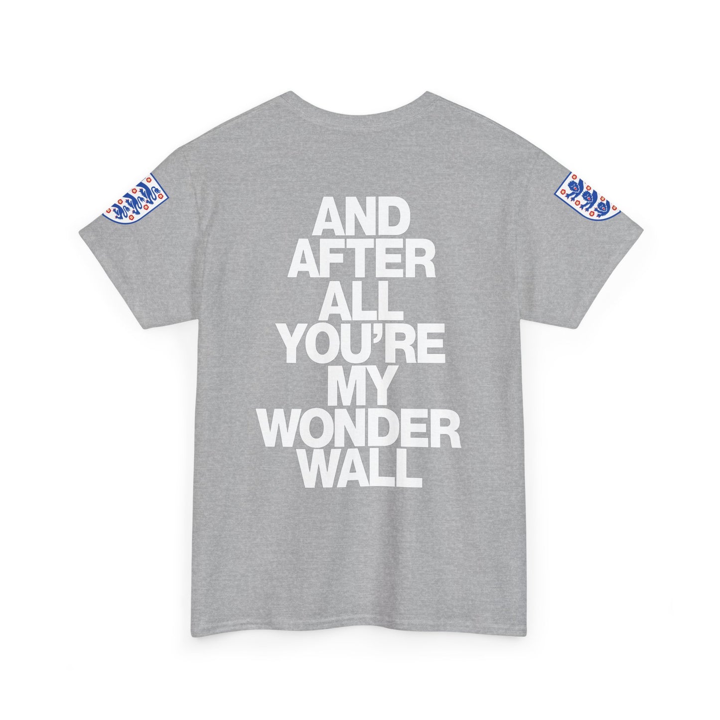 England Football Tee — "And After All You're My Wonderwall" Lyrics Tee