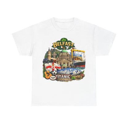 Belfast Collage T-Shirt – Titanic & City Landmarks Souvenir Tee