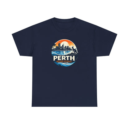 Perth Sunset Graphic Tee — Western Australia Beach Skyline T-Shirt