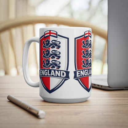 England Crest Unofficial Ceramic Coffee Mug — 11oz & 15oz