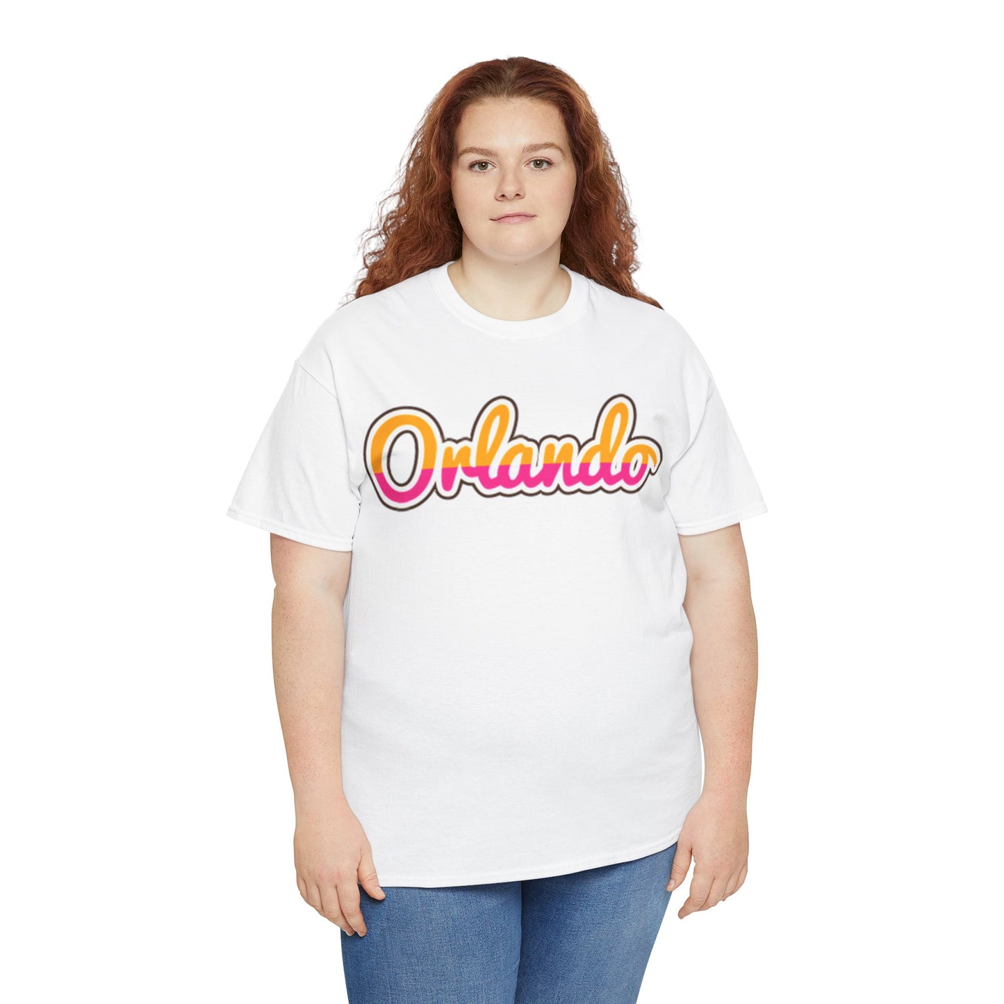 Orlando Retro Script Tee — Vintage Sunset City Souvenir Shirt