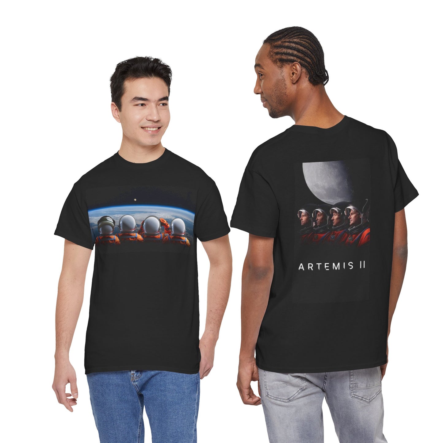 Artemis 2 Astronaut Crew Tee — Retro Spacewalk Graphic T-Shirt