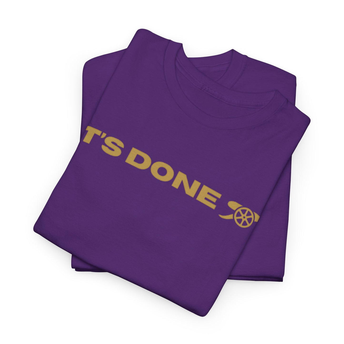 It's Done Arsenal Champions T-Shirt – Minimalist Gold Script Tee