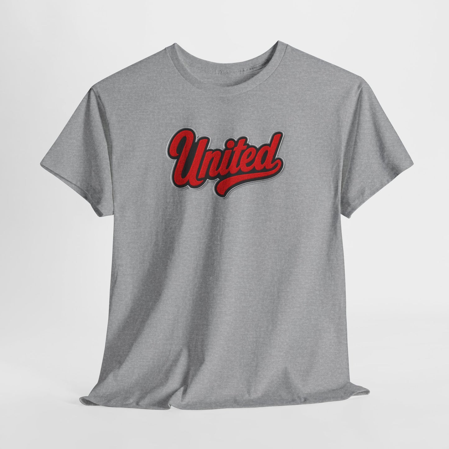 United Retro Script Tee — Vintage Red Logo T‑Shirt