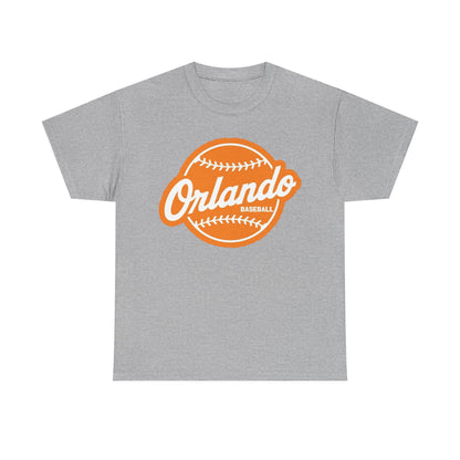 Orlando Baseball Tee — Vintage Orange Baseball Logo T‑Shirt