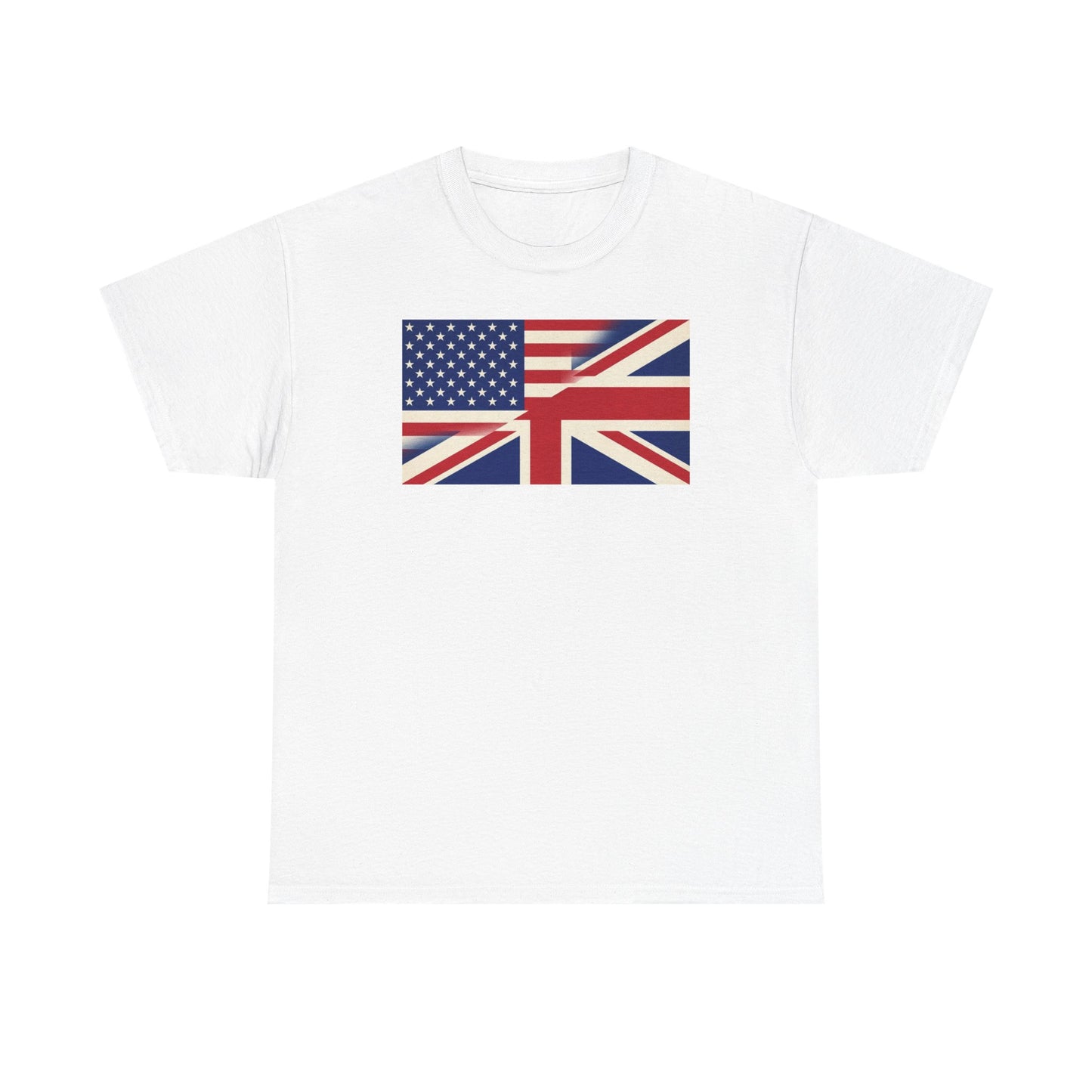 USA-UK Flag Graphic Tee — American British Union Jack Mashup T-Shirt