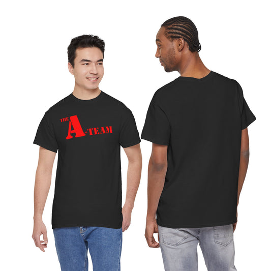 A-Team Graphic Tee — Retro Red Logo Vintage Crew T-Shirt