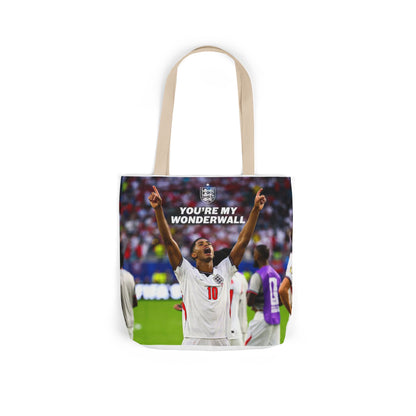 Jude Bellingham England Celebration Tote Bag – "You’re My Wonderwall" England Fan Canvas Tote