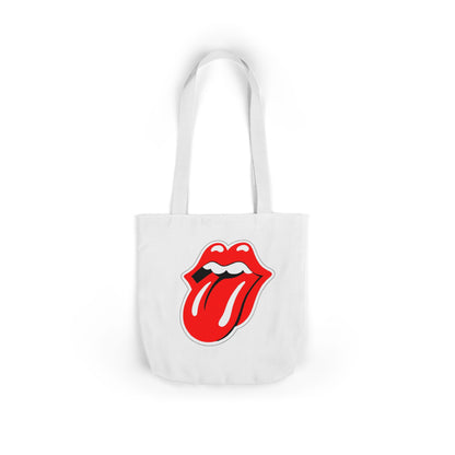 Rock & Roll Tongue Canvas Tote Bag — Retro Lip Graphic