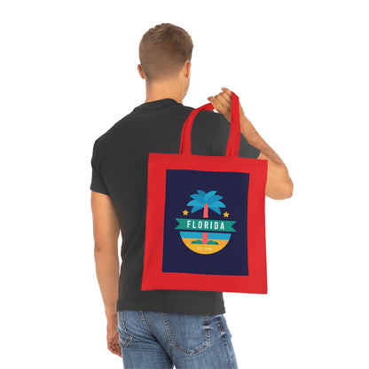 Florida Palm Beach Tote Bag – Retro State Travel Cotton Tote