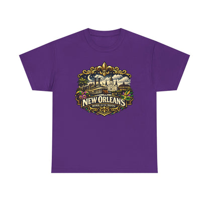 New Orleans Vintage Badge Tee — Crescent City Souvenir T-Shirt