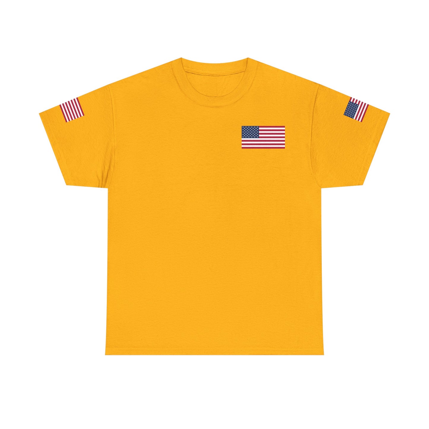 Team USA Flag T‑Shirt — Patriotic Navy Tee with Back Shield Logo