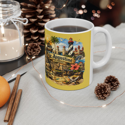 St. Augustine Florida Souvenir Mug — Vintage Coastal Travel Coffee Cup (11oz/15oz)