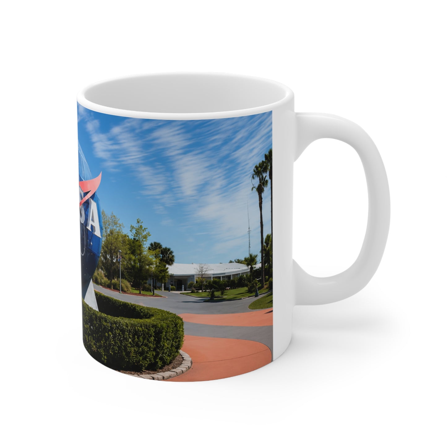 NASA Kennedy Space Center Globe Photo Mug — 11oz & 15oz Ceramic Coffee Cup