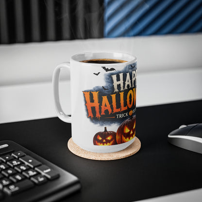 Happy Halloween Coffee Mug — Jack-o'-Lantern Pumpkin Trick or Treat Ceramic Mug (11oz & 15oz)