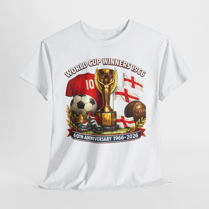 1966 World Cup Winners T‑Shirt — 60th Anniversary England Football Tribute