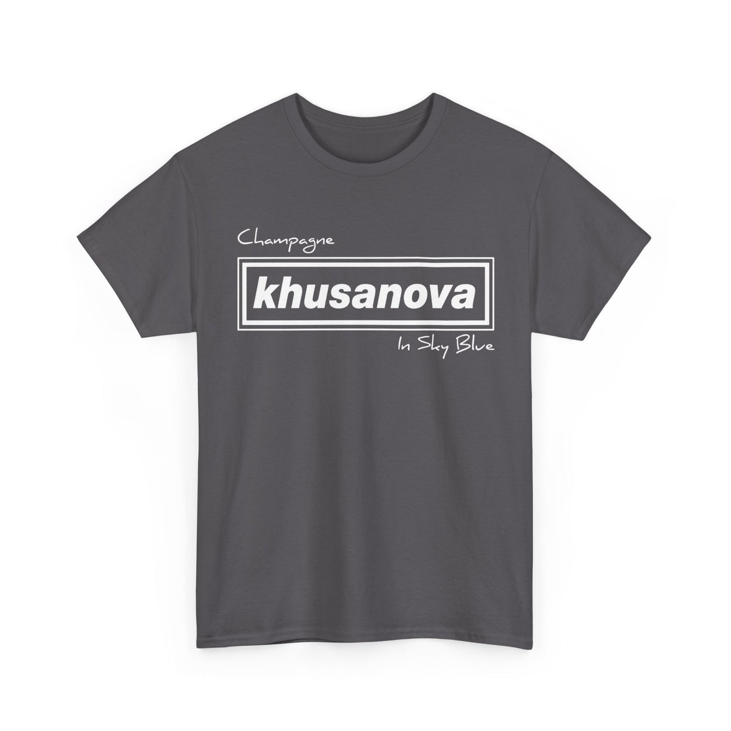 Khusanova Logo T-Shirt — Minimal Black Graphic Tee
