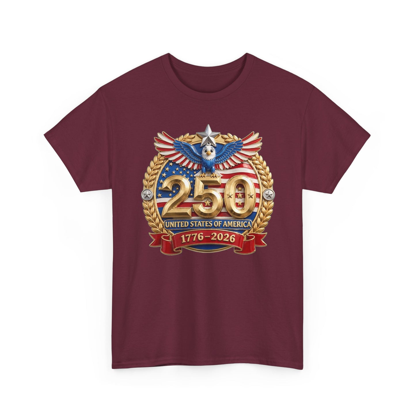 250th USA Anniversary T-Shirt – 1776–2026 Patriotic Eagle Emblem Tee
