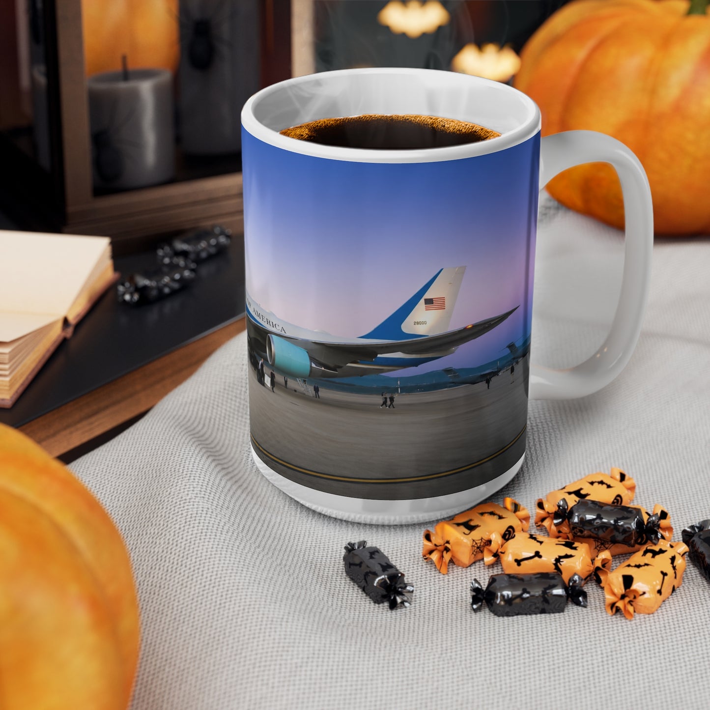 Air Force One Ceramic Coffee Mug — Presidential Plane Photo Coffee Cup (11oz, 15oz)