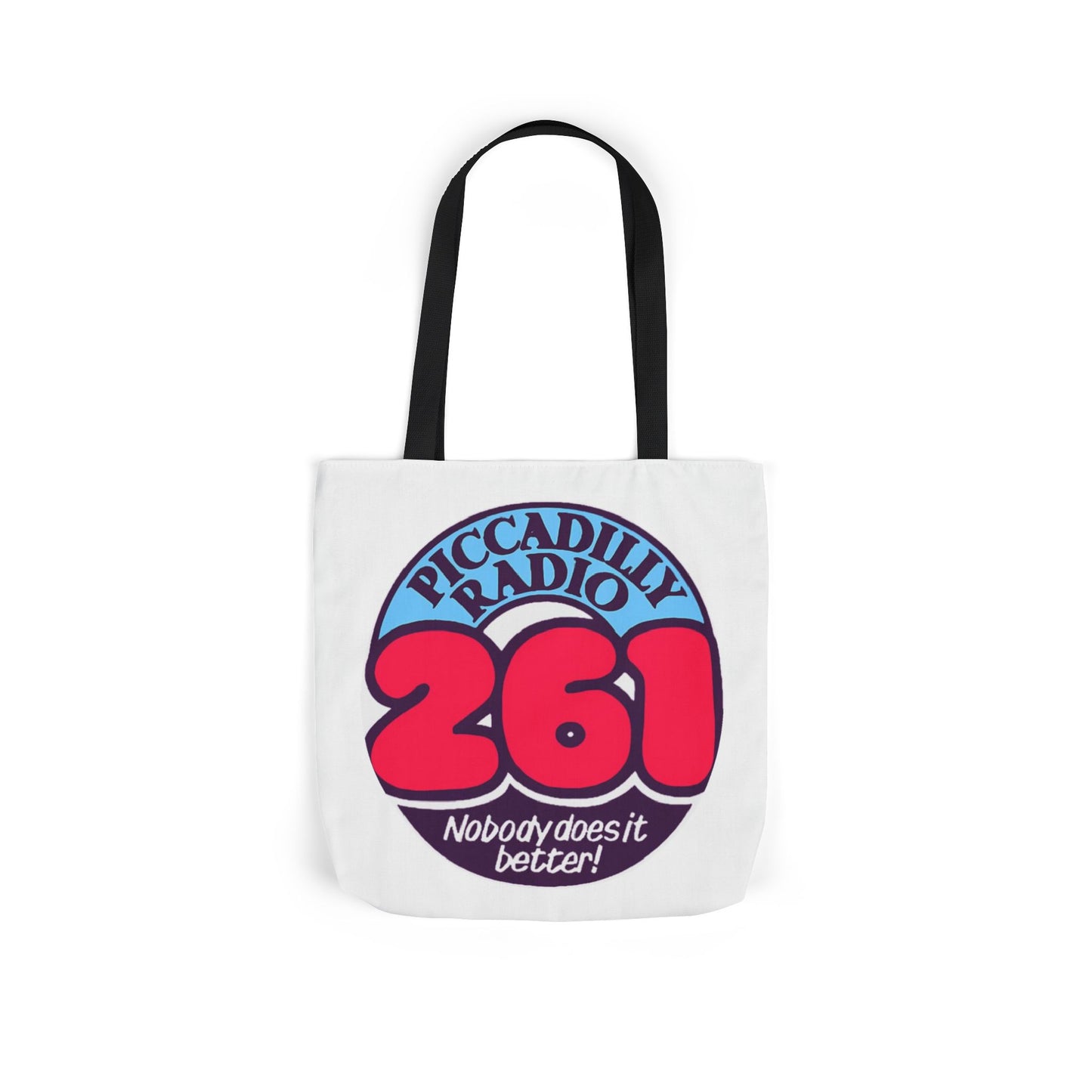Tote Bag — Retro 'Piccadilly Radio 261' Vintage Logo Canvas Tote