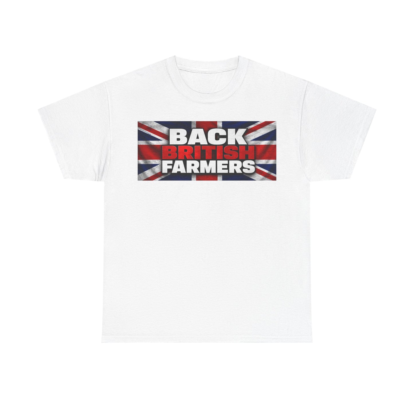 Back British Farmers T-Shirt — Union Jack Support Tee for UK Farmers