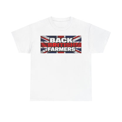 Back British Farmers T-Shirt — Union Jack Support Tee for UK Farmers
