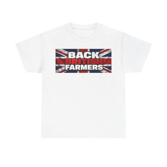 Back British Farmers T-Shirt — Union Jack Support Tee for UK Farmers