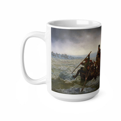 Washington Crossing the Delaware Ceramic Coffee Mug — Historic Revolutionary War Artwork (11oz & 15oz)