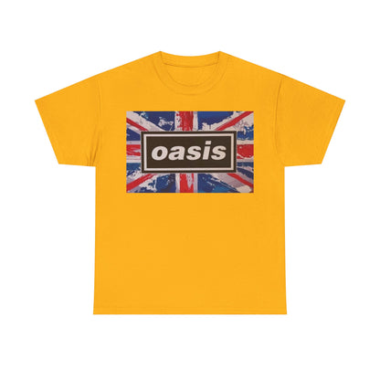 Oasis Union Jack Tee – Vintage British Band Logo T-Shirt