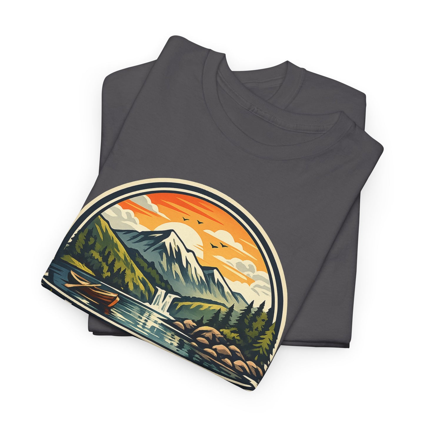 Lake District Graphic Tee — Scenic Mountain & Lake Camping Shirt