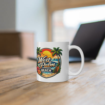 West Palm Beach Ceramic Coffee Cups, 11oz, 15oz