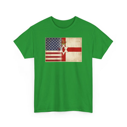 USA / Northern Ireland Flag T-Shirt – Vintage USA & Ulster Cross Tee