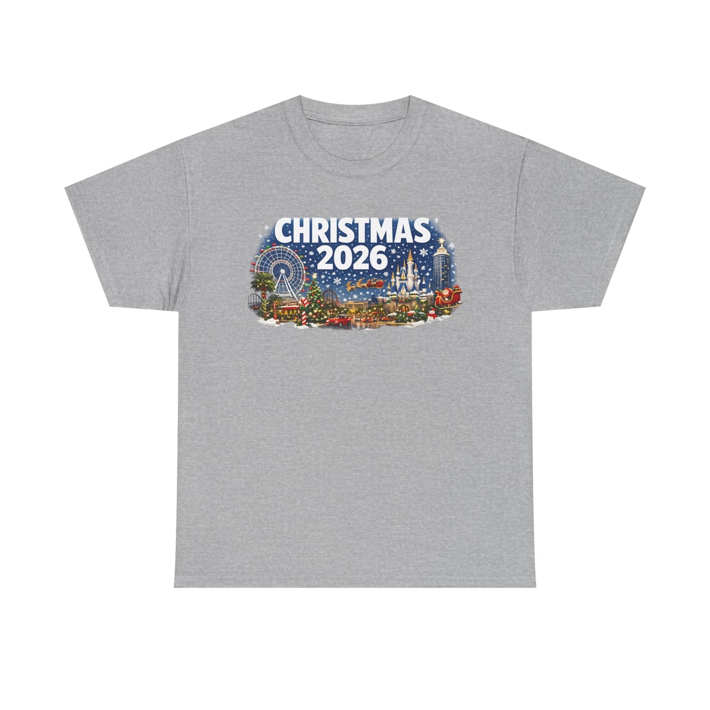 Christmas 2026 Holiday Tee — Festive Winter Village Graphic T-Shirt