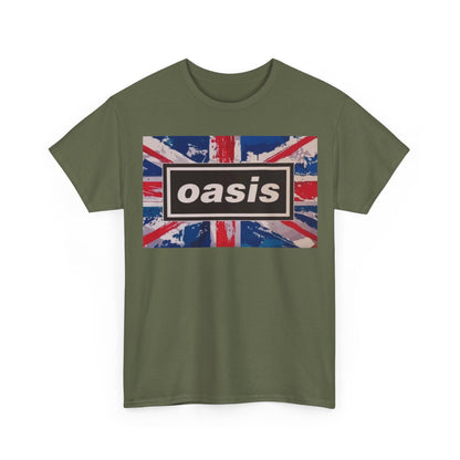 Oasis Union Jack Tee – Vintage British Band Logo T-Shirt