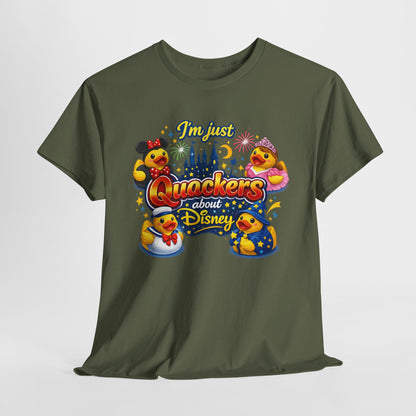 Quackers About Disney Rubber Duck Tee — "I'm Just Quackers About Disney" Graphic T-Shirt