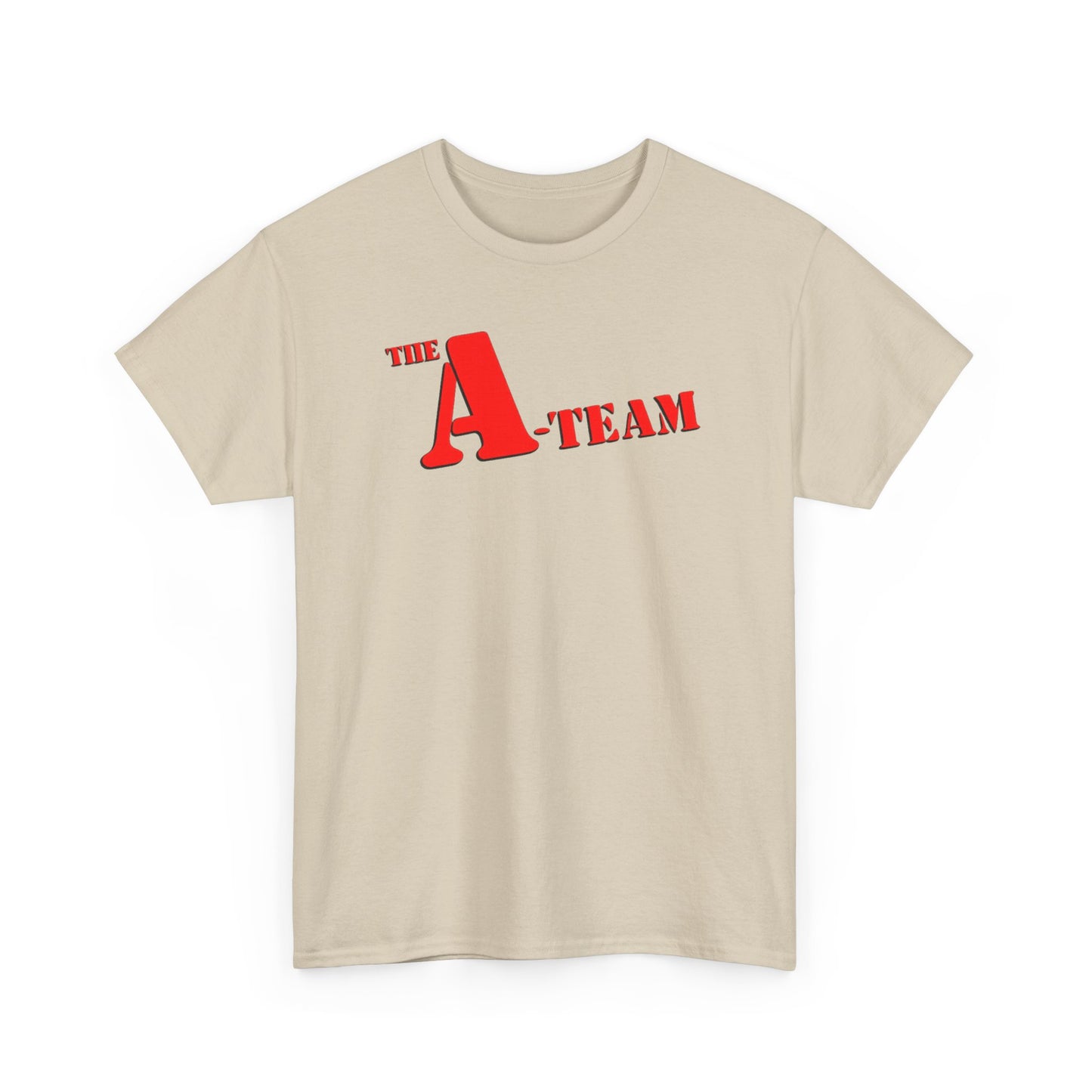A-Team Graphic Tee — Retro Red Logo Vintage Crew T-Shirt