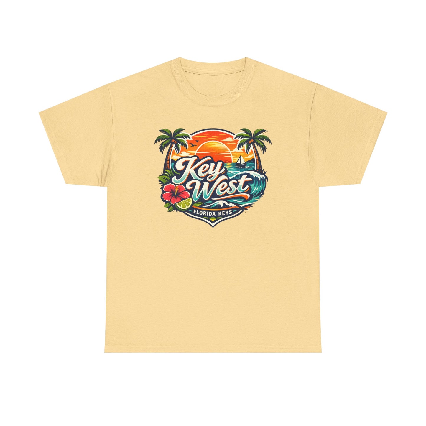 Key West Florida Keys T‑Shirt — Tropical Sunset Palm Beach Souvenir Tee