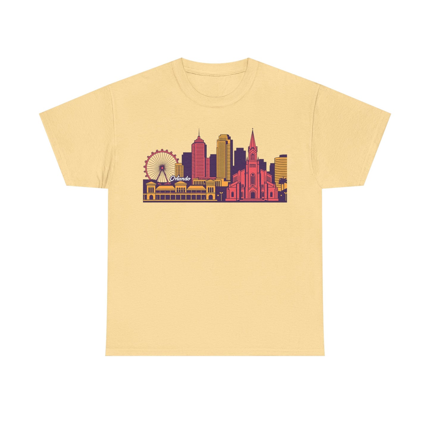 Orlando City Skyline T-Shirt — Colorful Urban Landmark Graphic Tee